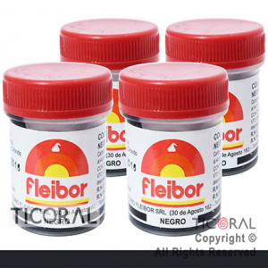 COLORANTE FLEIBOR NEGRO PASTA 15GR x 4